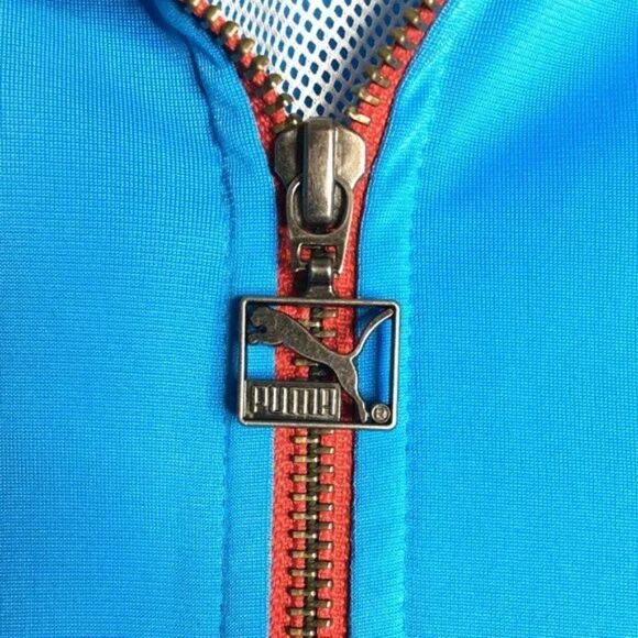 Puma Lightweight Full Zip Blue Track Jacket Size Small - Picture 6 of 9